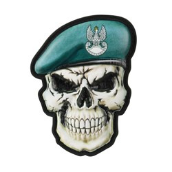 M-Tac - Naszywka Morale Patch - Czaszka w berecie - Polskie Wojska Lądowe - Rzep - PVC 3D - 52338208