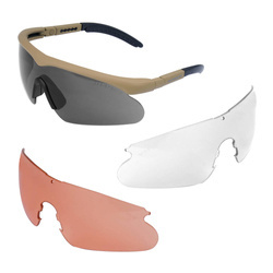 Swiss Eye - Okulary strzeleckie Raptor - Coyote - Smoke/Orange/Clear - M: 10162/ L: 10172