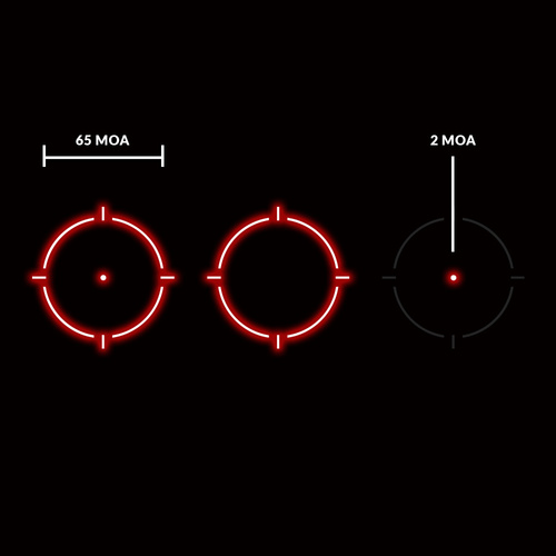 Holosun - Kolimator SCRS - Czerwony znak celowniczy - Multi Reticle System - Panel słoneczny - SCRS-MRS-RD