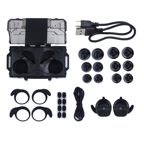 Earmor - Aktywne ochronniki słuchu M20T Pro - NRR 30 dB - Bluetooth 5.4 - Czarne - M20TPRO-BK