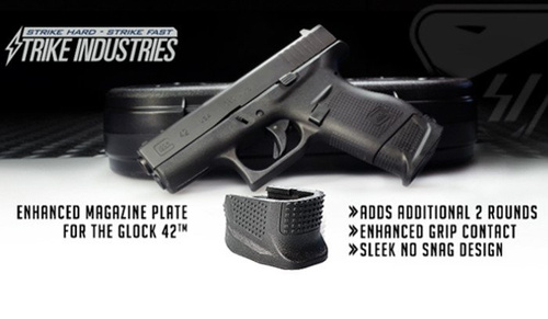 Strike Industries - Stopka magazynka Enhanced Magazine Plate do Glock 42 - SI-EMP-G42-BK