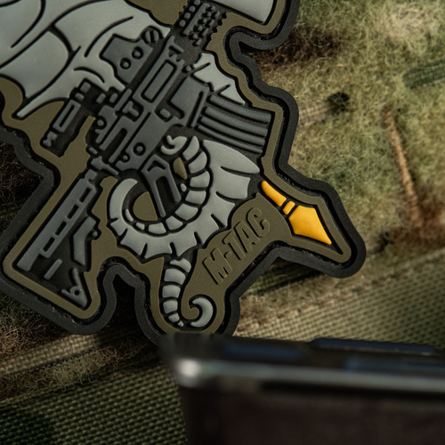 M-Tac - Naszywka Morale Patch 3D Konik Morski - PVC - Coyote/Szary - 51348373