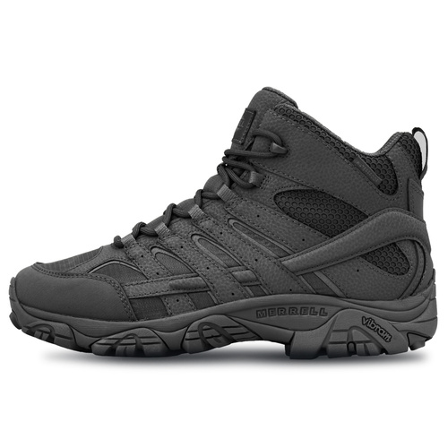 Merrell - Buty wojskowe Moab 2 Mid - Wodoodporne - Czarny - J15853