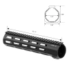 UTG Pro - Łoże aluminowe Super Slim SD Free Float 10" - AR-15 - Czarne - MTU045XLM