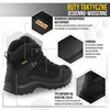 M-Tac - Buty taktyczne za kostkę jesienno-zimowe - Cordura - Czarne - 1JJ143/7TPLV