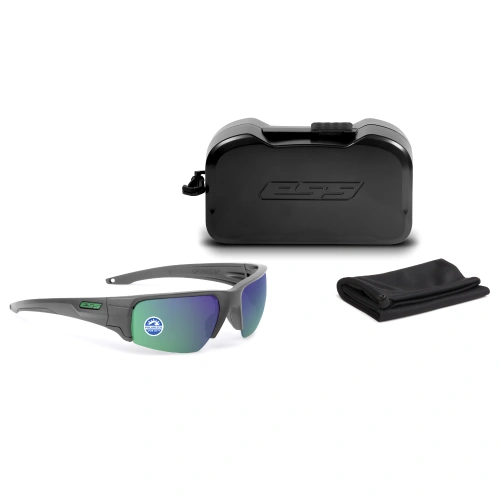 ESS - Okulary balistyczne Crowbar Polarized - Matte Carbon - Mirrored Green - EE9019-20