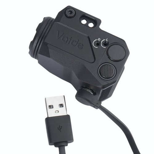 Vaide - Latarka taktyczna LED na broń z laserem Compact Scrapper Combo - 500 lm - Czarna - VAPLL-G01