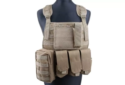 GFC Tactical - Kamizelka taktyczna MBSS Plate Carrier - Nylon - Coyote Brown - GFT-18-000363