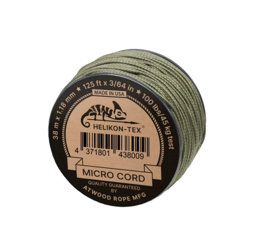 Helikon - Linka Micro Cord typu Paracord (125ft) - 38 m - Olive Drab - CD-WL3-NL-32
