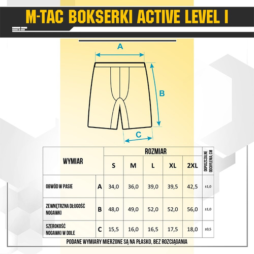 M-Tac - Bokserki termoaktywne Active Level I - Szary Melanż - 70011012