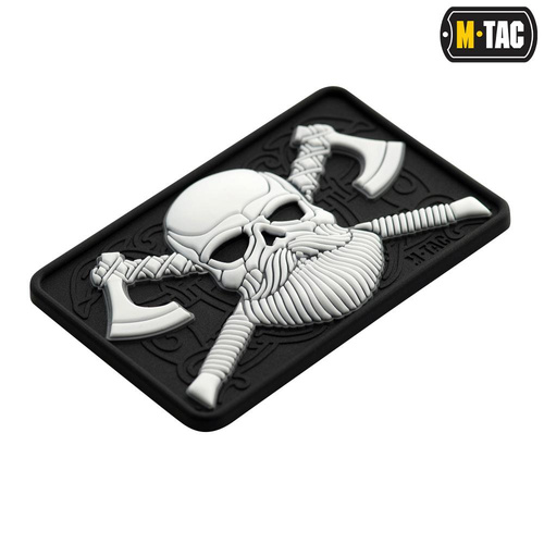 M-Tac - Naszywka 3D - Bearded Skull - Czarny / Biały - 51113236