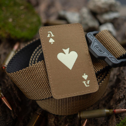 M-Tac - Naszywka As Pik - Cordura 500D - Coyote / Fluorescencyjny - 51109599