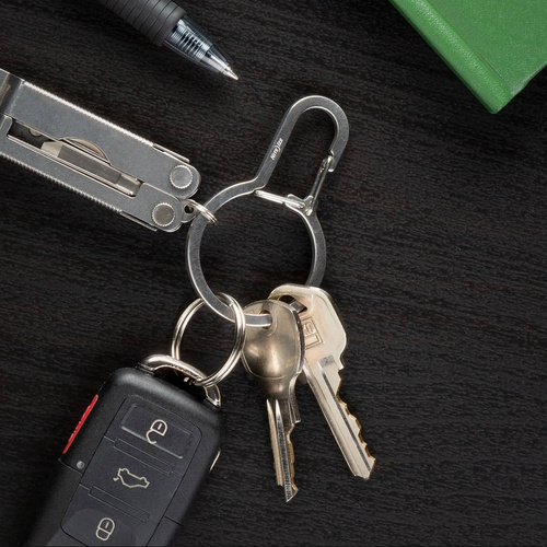 Nite Ize - Karabińczyk z podwójną komorą DualPass - Stalowy - Srebrny - DDK-11-R3