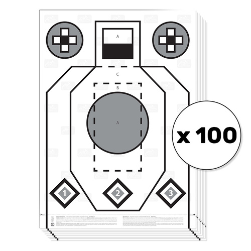 Helikon - Tarcza strzelecka RXQT do broni długiej - 100 szt.