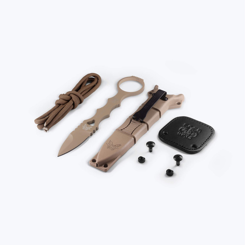 Benchmade - Nóż taktyczny Mini SOCP Dagger - Spear Point - 440C - Sand - 177SN