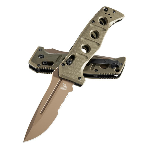 Benchmade - Nóż składany wojskowy Auto Adamas - CPM CruWear - Olive Drab - 2750SFE-2