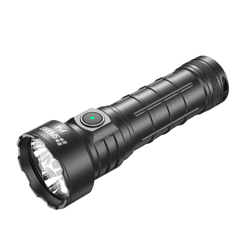 Speras - Latarka taktyczna LED P4 z akumulatorem 5000 mAh - 4000 lm - Czarna - SPERAS P4