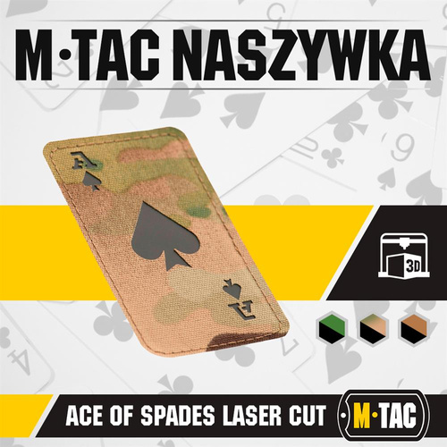 M-Tac - Naszywka As Pik - Cordura 500D - Multicam / Czarny - 51109802