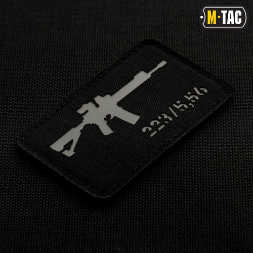 M-Tac - Naszywka AR-15 223/5,56 Laser Cut - Czarny/Szary - 51111211