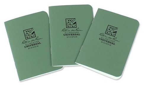 Rite in the Rain - Notatnik wodoodporny - 3 1/4 x 4 5/8" - 3 szt. - 971FX-M - Oliwkowy