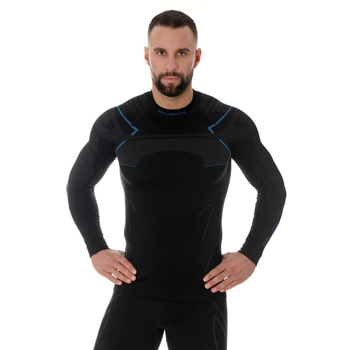 Brubeck - Bluza termoaktywna Thermo - Nilit® Heat - Czarno-Niebieska - LS1304M
