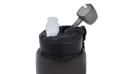 Mil-Tec - Butelka na wodę - 600 ml - Półprzezroczysty czarny - 14519702