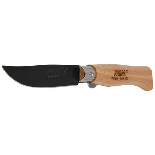 MAM - Nóż składany z blokadą Black Titanium Beech Wood 83 mm - 2085