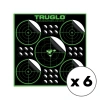 TruGlo - Samoprzylepne tarcze strzeleckie TruSee z zaklejkami - 5-Bull - 305 x 305 mm - Zielone fluorescencyjne - 6 szt. - TG-TG11A6