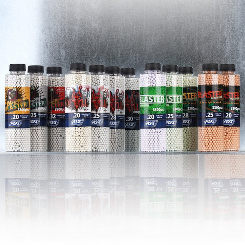 Blaster - Kulki ASG - 0,30 g - 3300 szt. - Białe - 19405