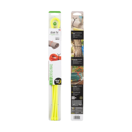 Nite Ize - Elastyczne troki Gear Tie 32'' - Dwupak - Neon Yellow - GT32-33-2R3