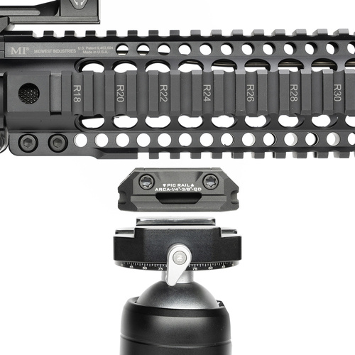 Strike Industries - Adapter dla Picatinny Arca oraz 1/4" i 3/8" - QD Sling - SI-ARCA-TRI-PADA-BK