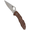 Spyderco - Nóż składany Delica® 4 FRN Flat Ground Brown - C11FPBN