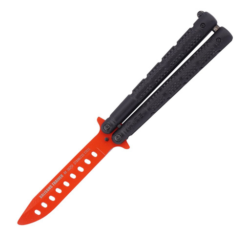K25 - Nóż treningowy Balisong - Czerwony - 36251