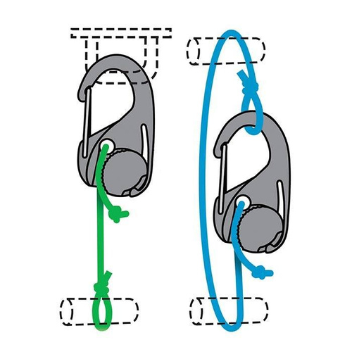 Nite Ize - Klamra biwakowa CamJam® Cord Tightener - 2 sztuki + 2,4 m linki - NCJ-25-2R3