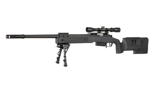 Specna Arms - Replika karabinu snajperskiego SA-S03 CORE™ z lunetą i dwójnogiem - Czarny