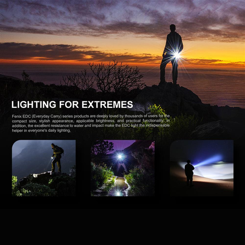 Fenix - Latarka LED akumulatorowa / brelok E05R - 400 lumenów - Czarna - 039-493