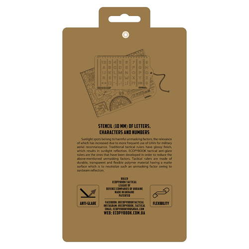 M-Tac - Linijka z szablonem oznaczeń i symboli NATO Ecopybook Tactical - Polimer - 10273013