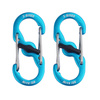 Nite Ize - Karabinek S-Biner® TagLock™ Aluminum - 2 szt. - Niebieski - PLSBMA-03-2R6
