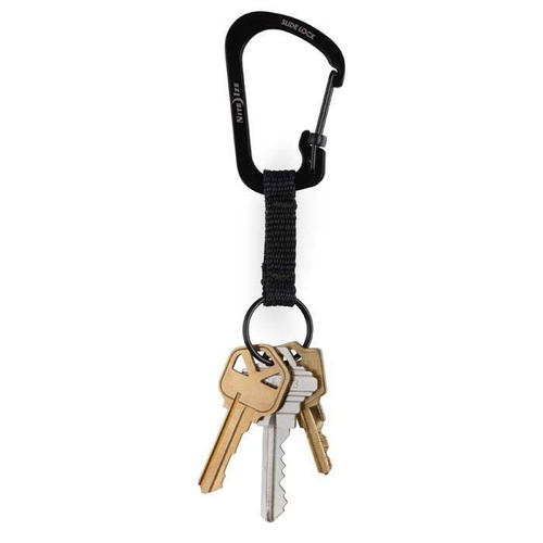 Nite Ize - Karabinek SlideLock Key Ring #3 - Stal nierdzewna - Czarny - CSLW3-01-R6