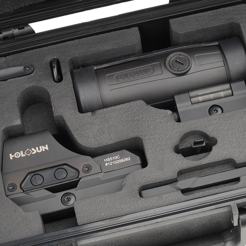Holosun - Zestaw Combo kolimator 510C i powiększalnik HM3X - Montaż QD - Przybliżenie 3x - Absolute Co-witness - HS510C+HM3X