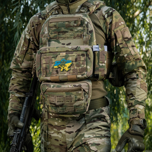 M-Tac - Naszywka Kozacka Ukraina - PVC 3D - Szarża konna - Żółty/Niebieski - 51349000