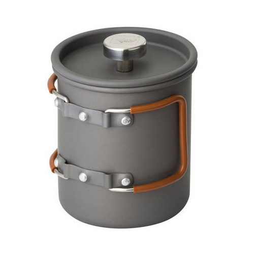 Helikon - Kubek z zaparzaczem do kawy CAMP French Press - 600 ml - Aluminium - Szary - TK-FPC-AL-19