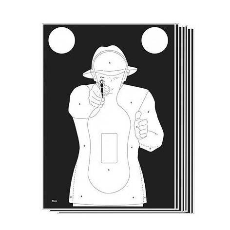 Tarcza strzelecka TS-9 Francuz - Biały - 10 szt.