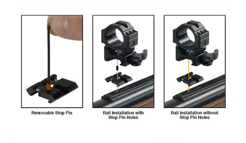 UTG - Adapter Dovetail/Picatinny - 11 mm/22 mm - 2 szt - Czarny - MNT-DT2PW01