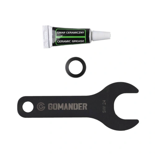 Tłumik płomienia Gomander Quadron Evo 9 mm 1/2x36 - Stal hartowana - Czarny - TB0.10205