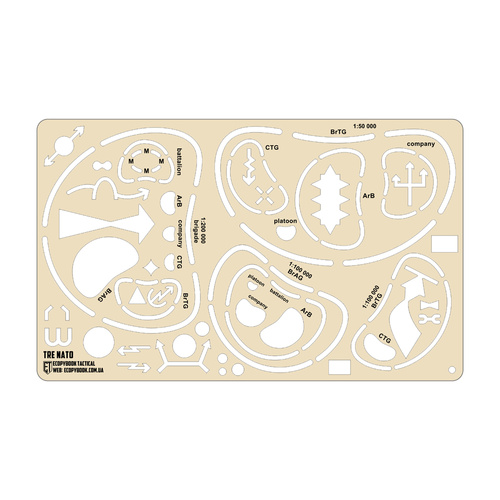 M-Tac - Linijka taktyczna Echelons NATO z szablonem Ecopybook Tactical - Polimer - 10273021