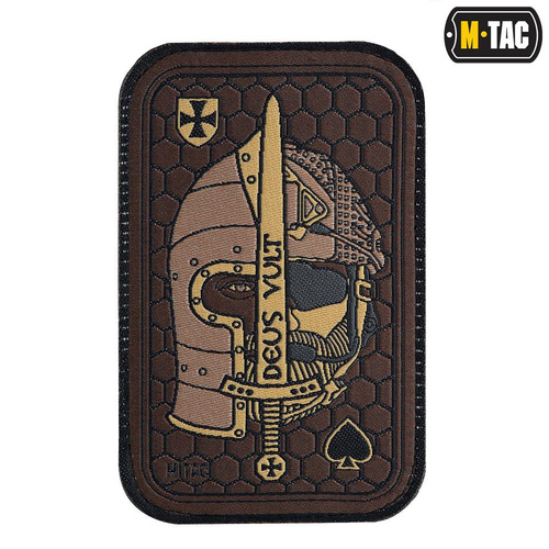 M-Tac - Naszywka Morale Patch Deus Vult Ace - Żakard - Coyote - 51117005