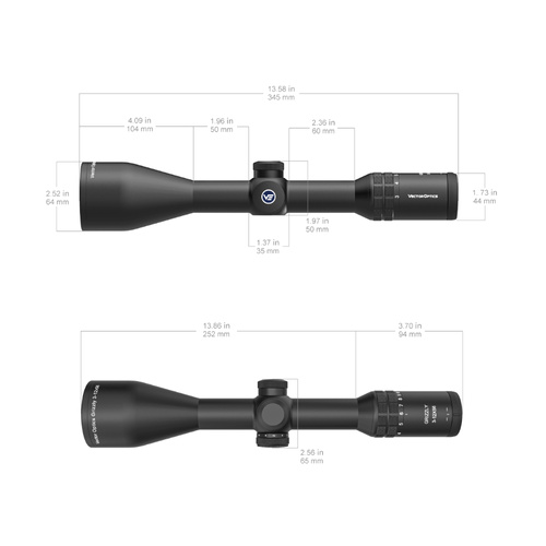 Vector Optics - Luneta Grizzly Pro 3-12x56i HD - G4 Fiber - Czarna - SCOM-42