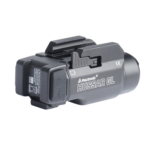 Mactronic - Taktyczna latarka na pistolet z laserem Hussar GL - 12270 cd - Czarna - THG0011