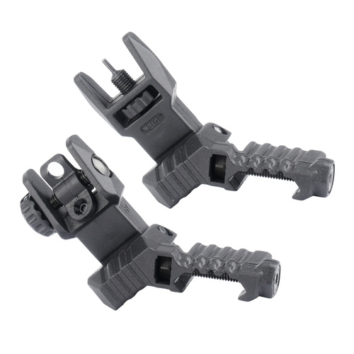 DLG Tactical - Składane przyrządy celownicze Offset Sights High Profile - Czarne - DLG-185